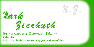 mark zierhuth business card